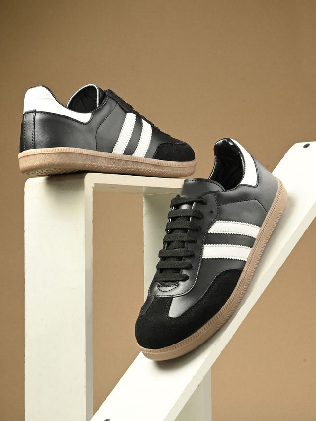 GINGER Striped Lace-Up Sneakers